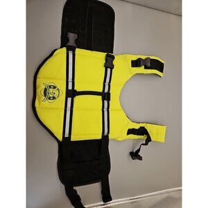 Paws Aboard Dog Life Jacket Vest Neon Yellow Size Small Adjustable